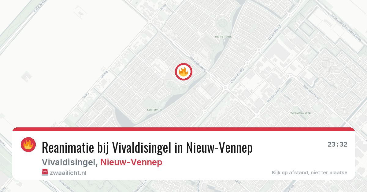 Reanimatie bij Vivaldisingel in Nieuw-Vennep — 10 jul 2026