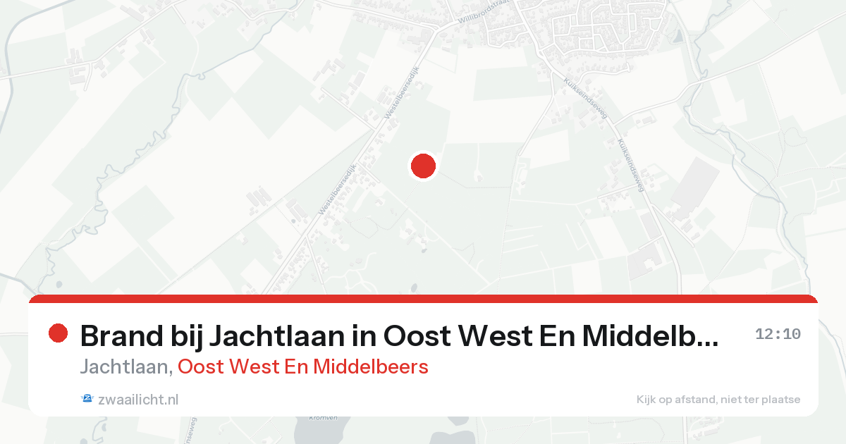 Brand bij Jachtlaan in Oost West En Middelbeers — 13 aug 2026