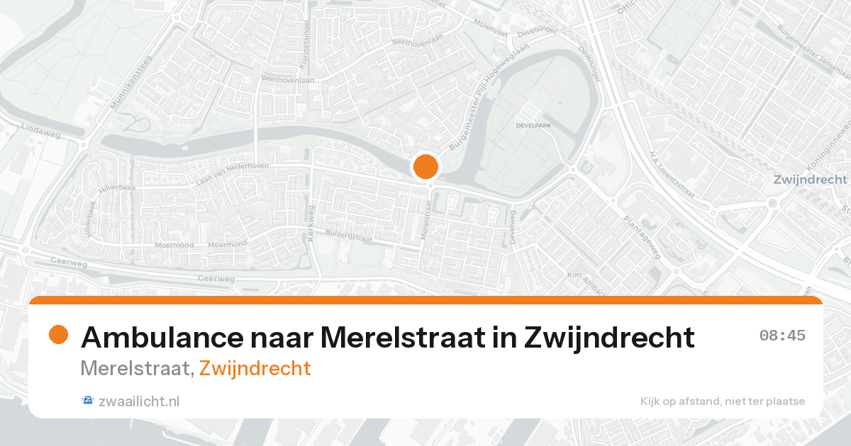 Ambulance naar Merelstraat in Zwijndrecht — 23 aug 2026
