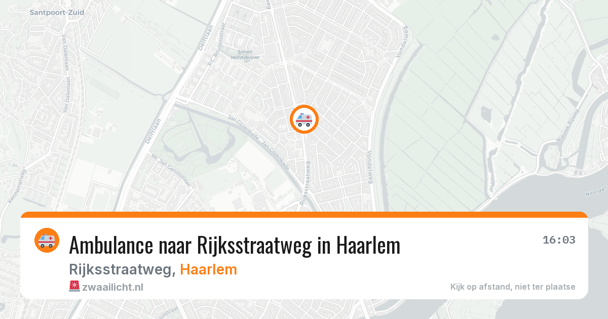 Ambulance naar Rijksstraatweg in Haarlem — 10 aug 2026