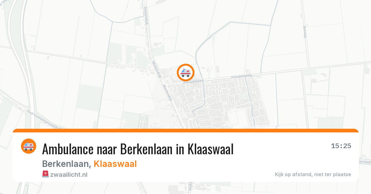 Ambulance naar Berkenlaan in Klaaswaal — 2 aug 2026