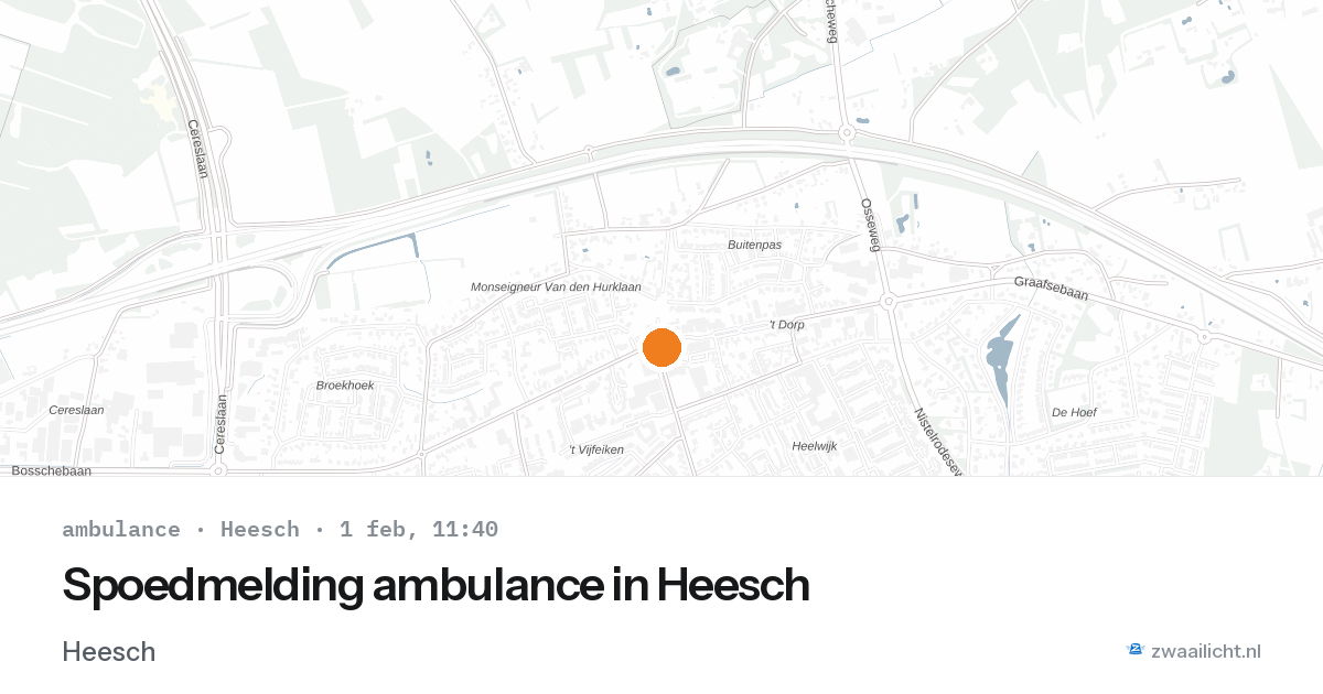 Spoedmelding ambulance in Heesch — 1 feb 2026