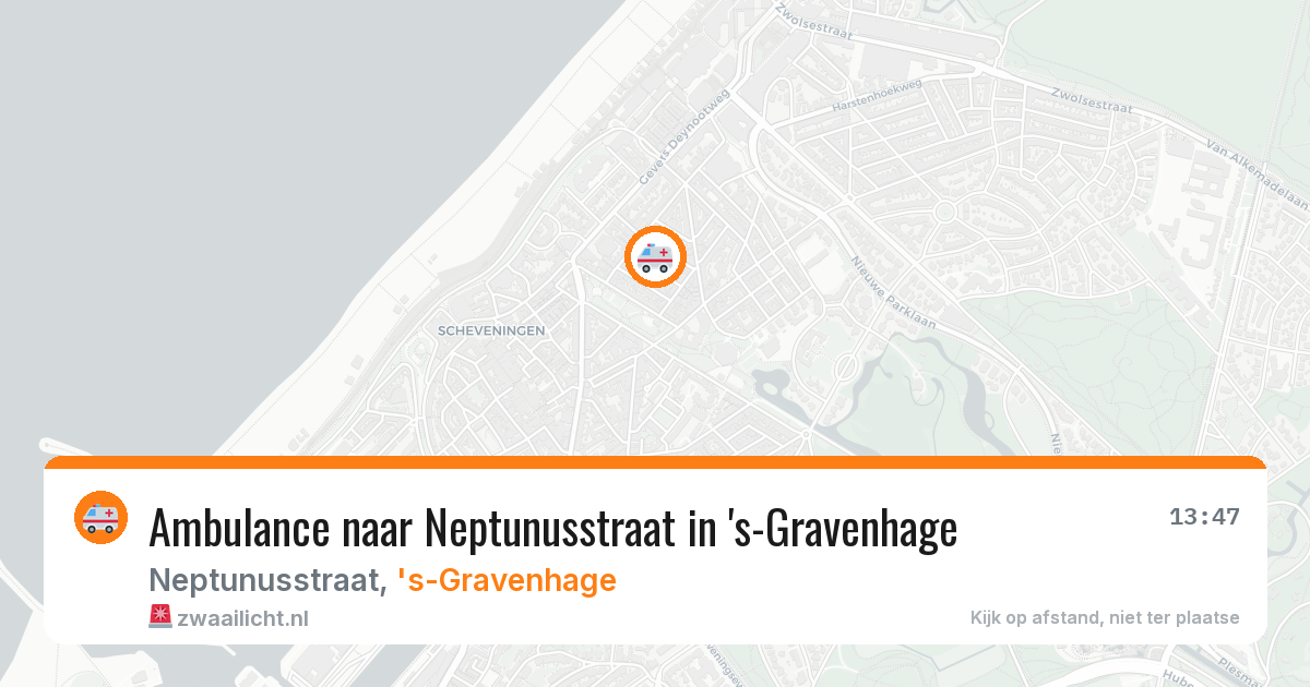 Ambulance naar Neptunusstraat in 's-Gravenhage — 8 jul 2026