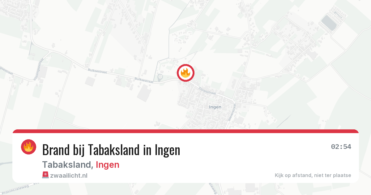 Brand bij Tabaksland in Ingen — 21 feb 2026