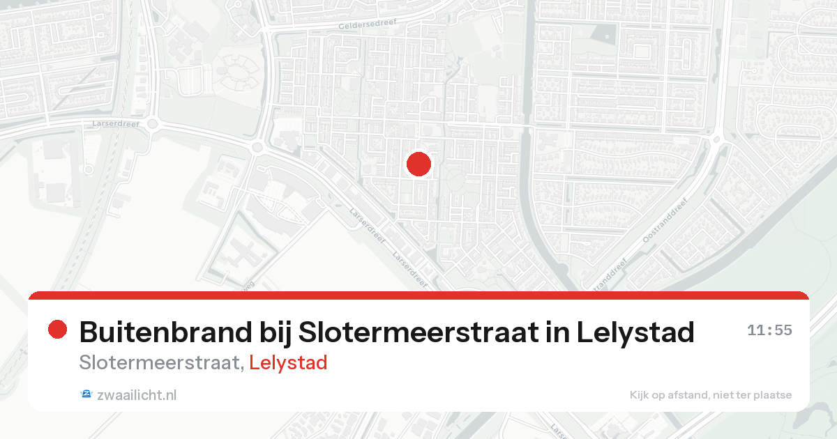 Buitenbrand bij Slotermeerstraat in Lelystad — 15 aug 2026