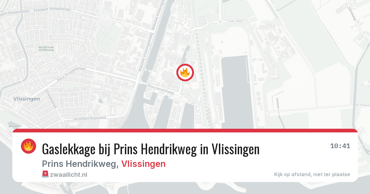 Gaslekkage bij Prins Hendrikweg in Vlissingen — 6 mrt 2026