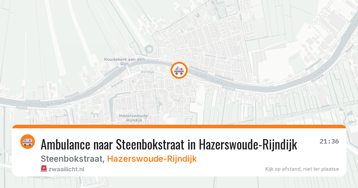 Ambulance naar Steenbokstraat in Hazerswoude-Rijndijk — 6 apr 2026