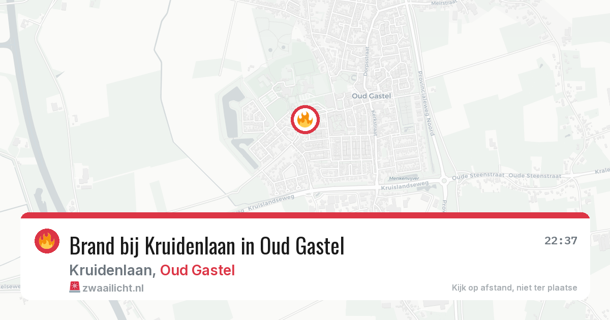Brand bij Kruidenlaan in Oud Gastel — 22 mei 2026