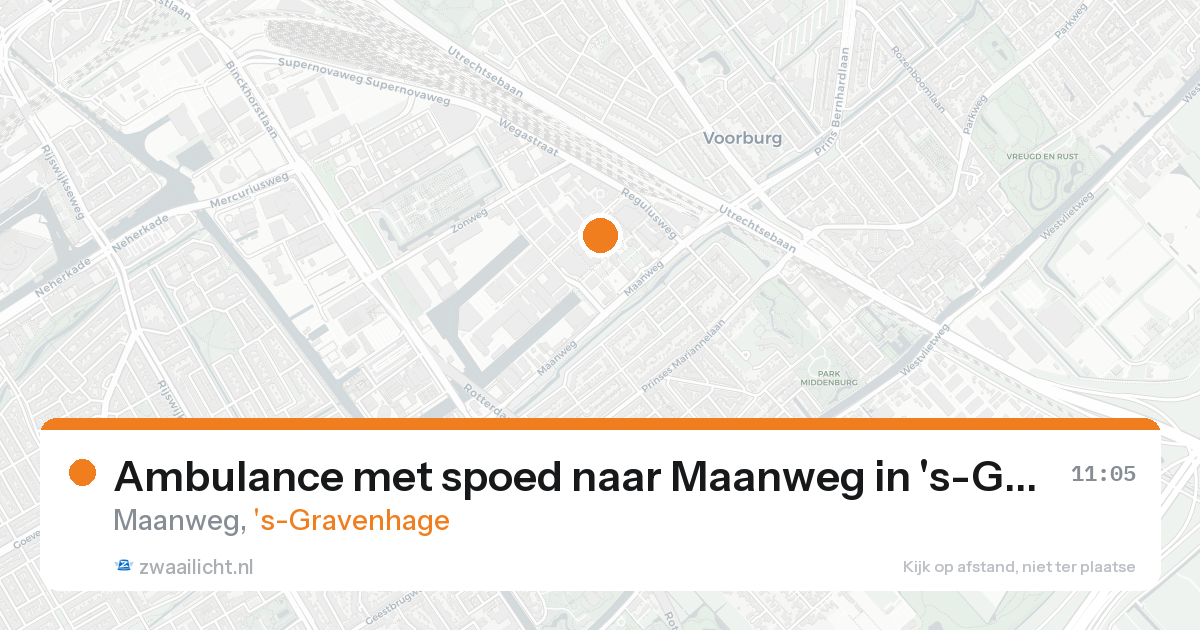 Ambulance met spoed naar Maanweg in 's-Gravenhage — 16 aug 2026