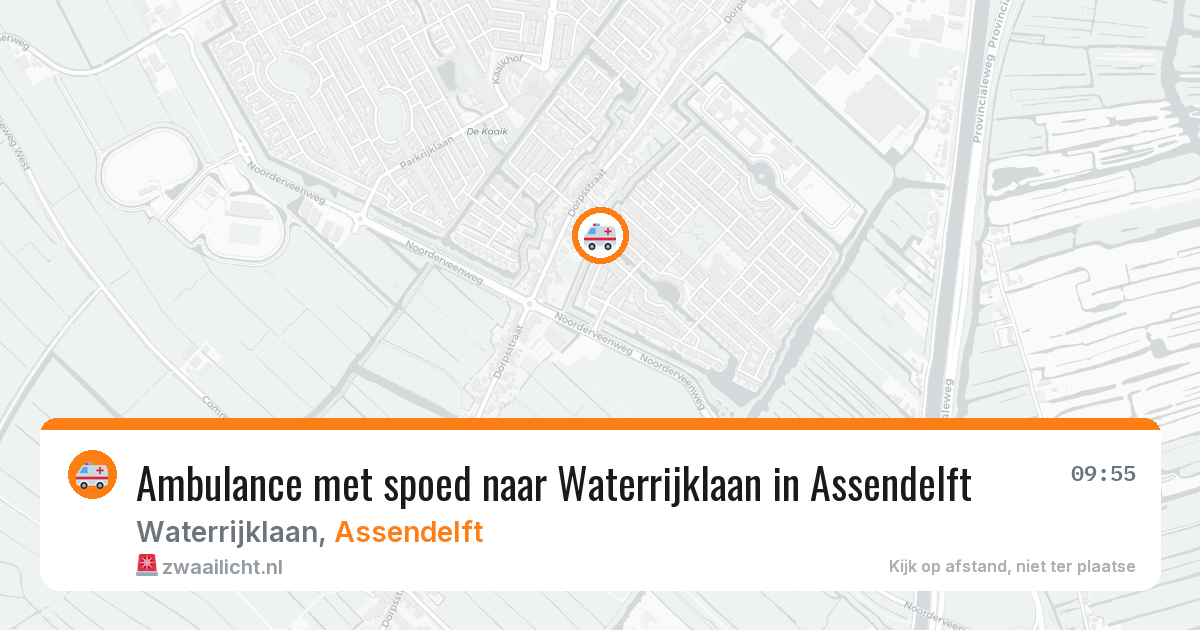 Ambulance met spoed naar Waterrijklaan in Assendelft — 28 mei 2026