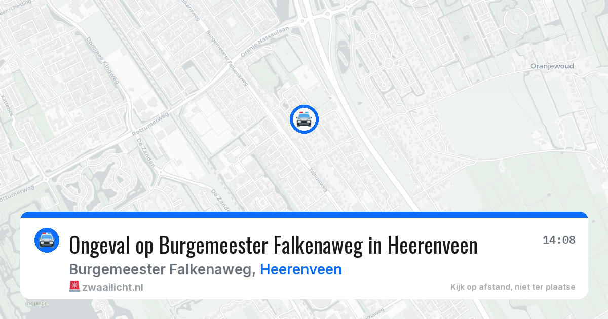 Ongeval op Burgemeester Falkenaweg in Heerenveen — 22 jun 2026