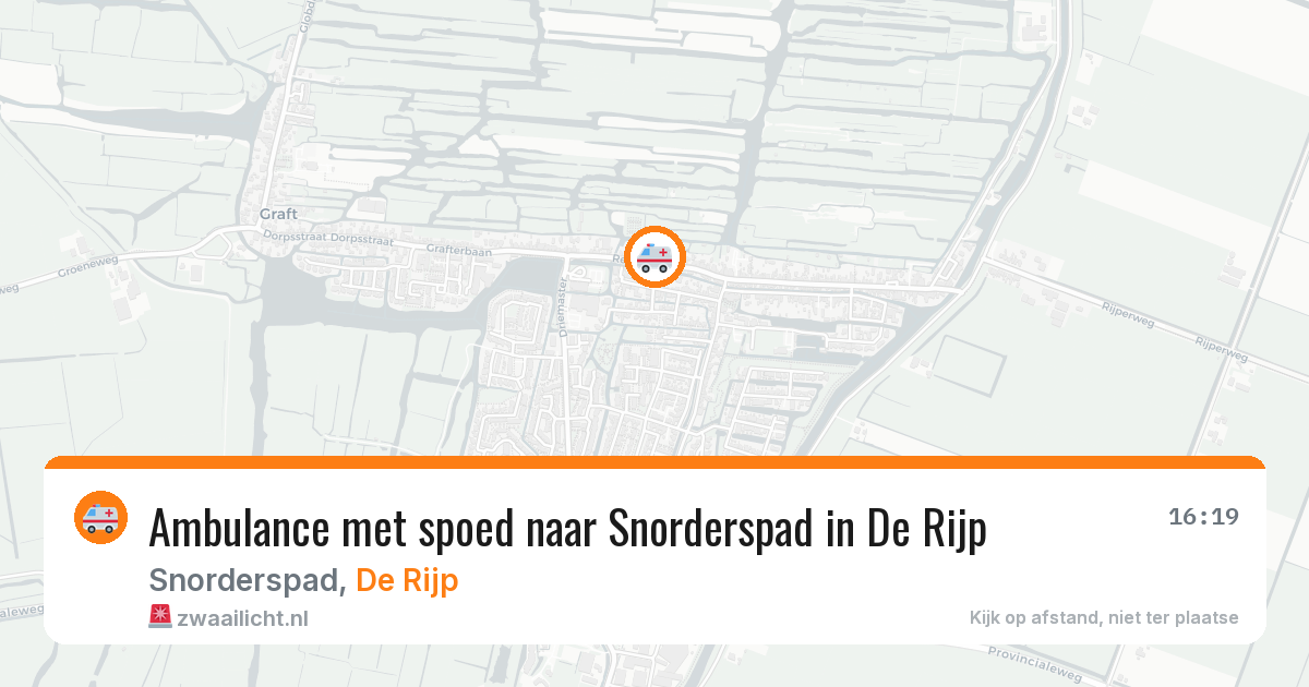 Ambulance met spoed naar Snorderspad in De Rijp — 29 mrt 2026