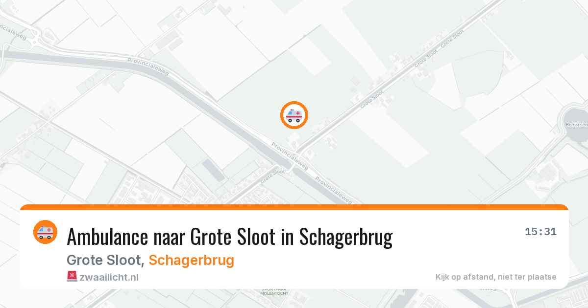 Ambulance naar Grote Sloot in Schagerbrug — 18 mei 2026
