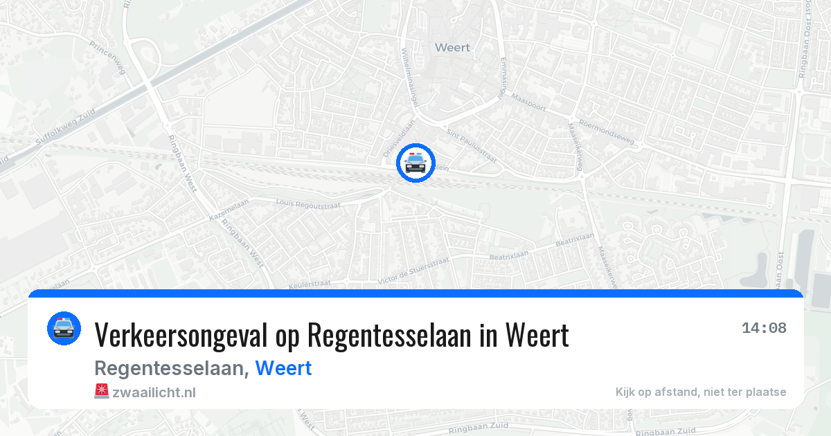 Verkeersongeval op Regentesselaan in Weert — 15 mrt 2026