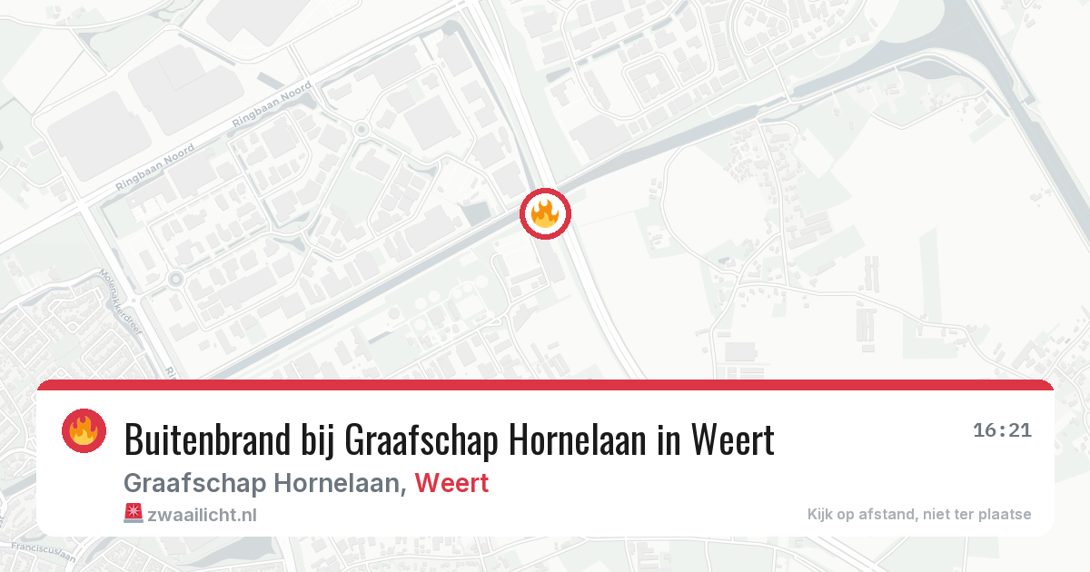 Buitenbrand bij Graafschap Hornelaan in Weert — 29 mei 2026