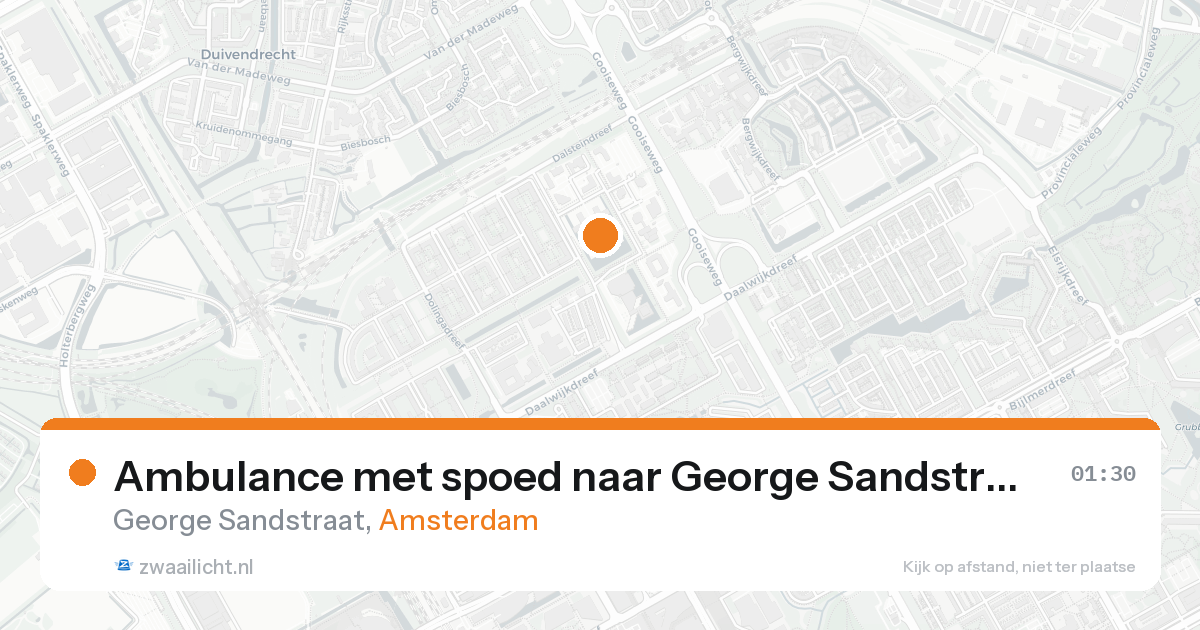 Ambulance met spoed naar George Sandstraat in Amsterdam — 31 jan 2026