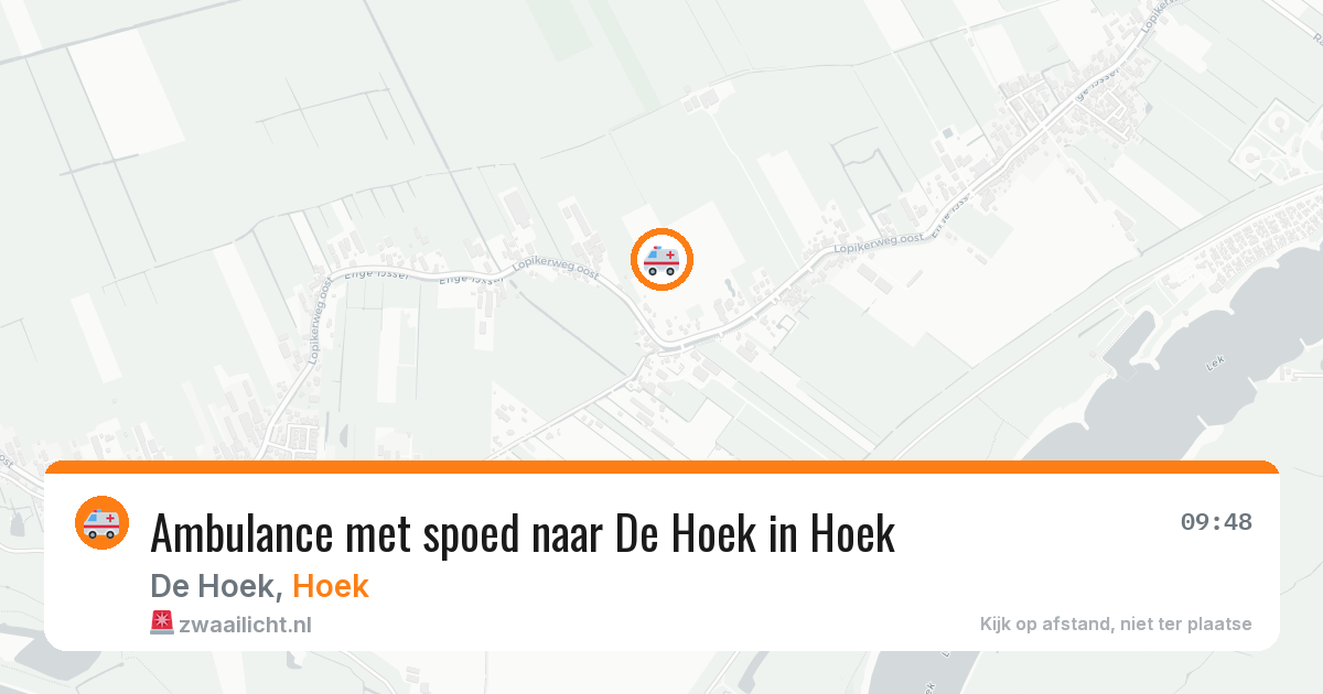Ambulance met spoed naar De Hoek in Hoek — 18 jun 2026