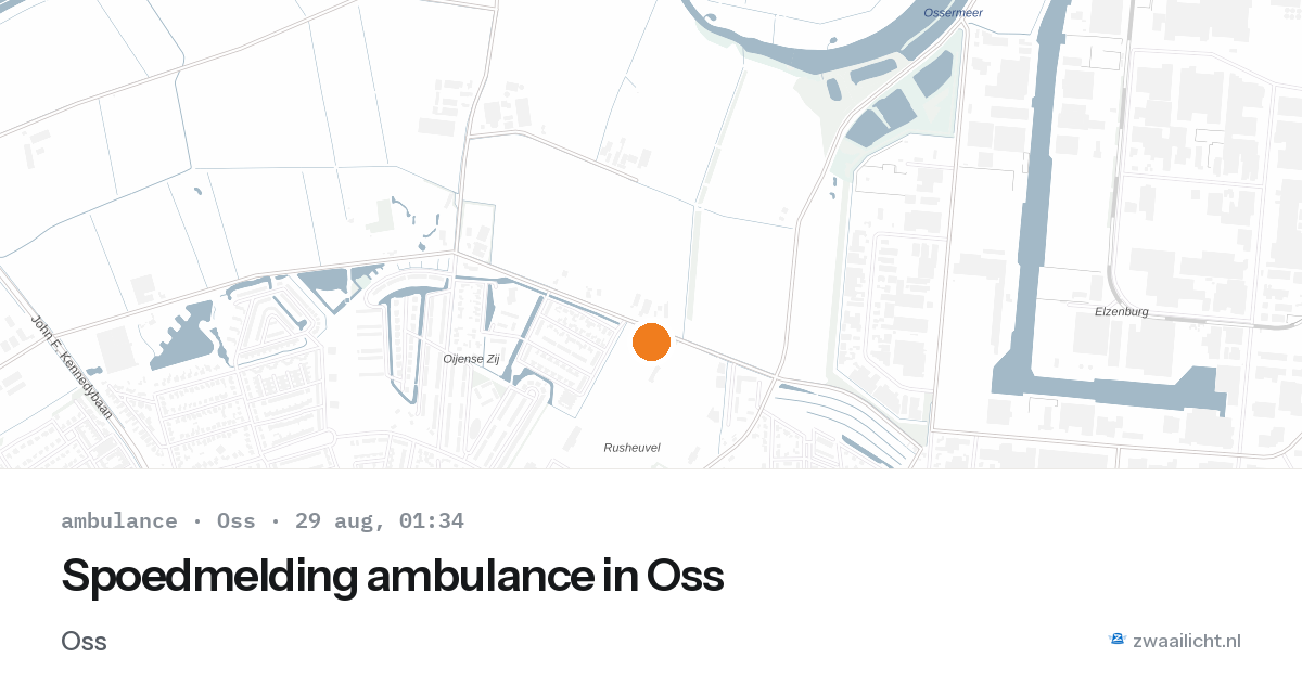 Spoedmelding ambulance in Oss — 28 aug 2026