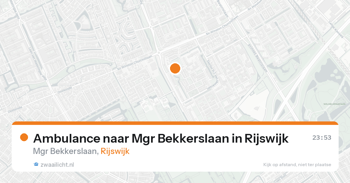 Ambulance naar Mgr Bekkerslaan in Rijswijk — 22 aug 2026
