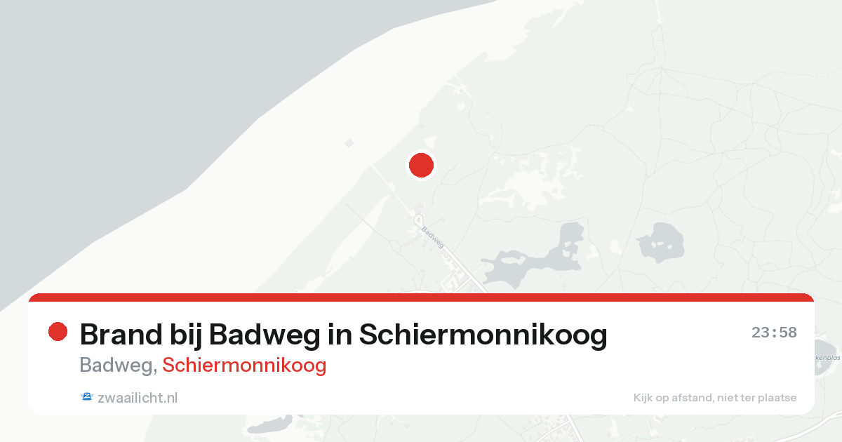 Brand bij Badweg in Schiermonnikoog — 6 aug 2026