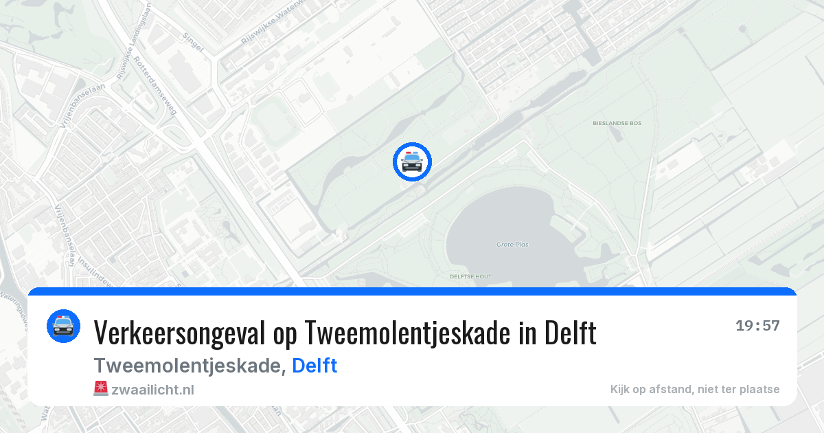 Verkeersongeval op Tweemolentjeskade in Delft — 8 apr 2026