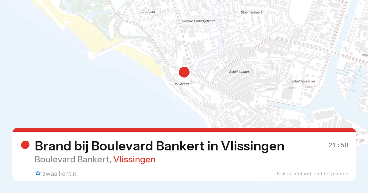 Brand bij Boulevard Bankert in Vlissingen — 27 aug 2026