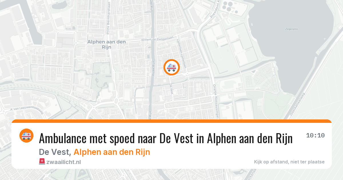Ambulance met spoed naar De Vest in Alphen aan den Rijn — 3 apr 2026