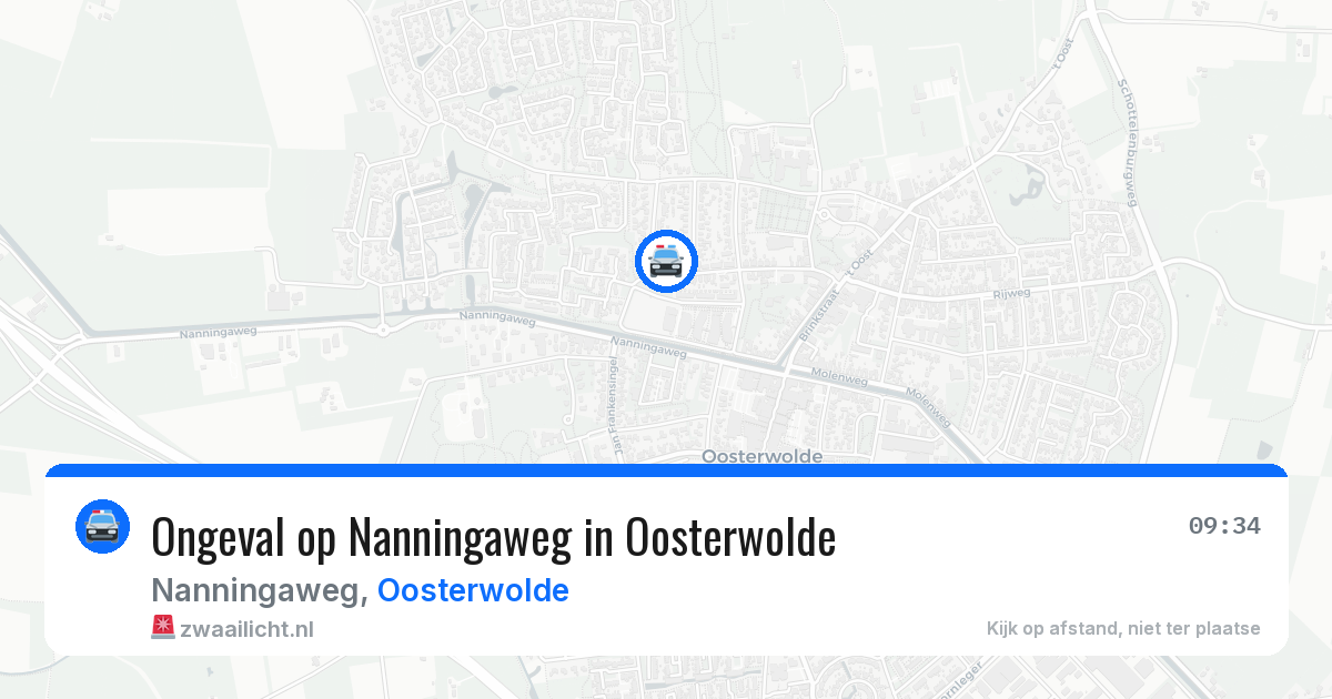 Ongeval op Nanningaweg in Oosterwolde — 31 mrt 2026