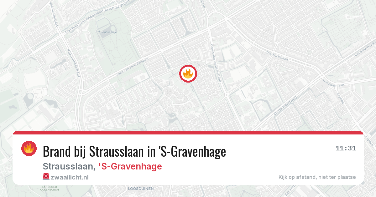Brand bij Strausslaan in 'S-Gravenhage — 26 jun 2026