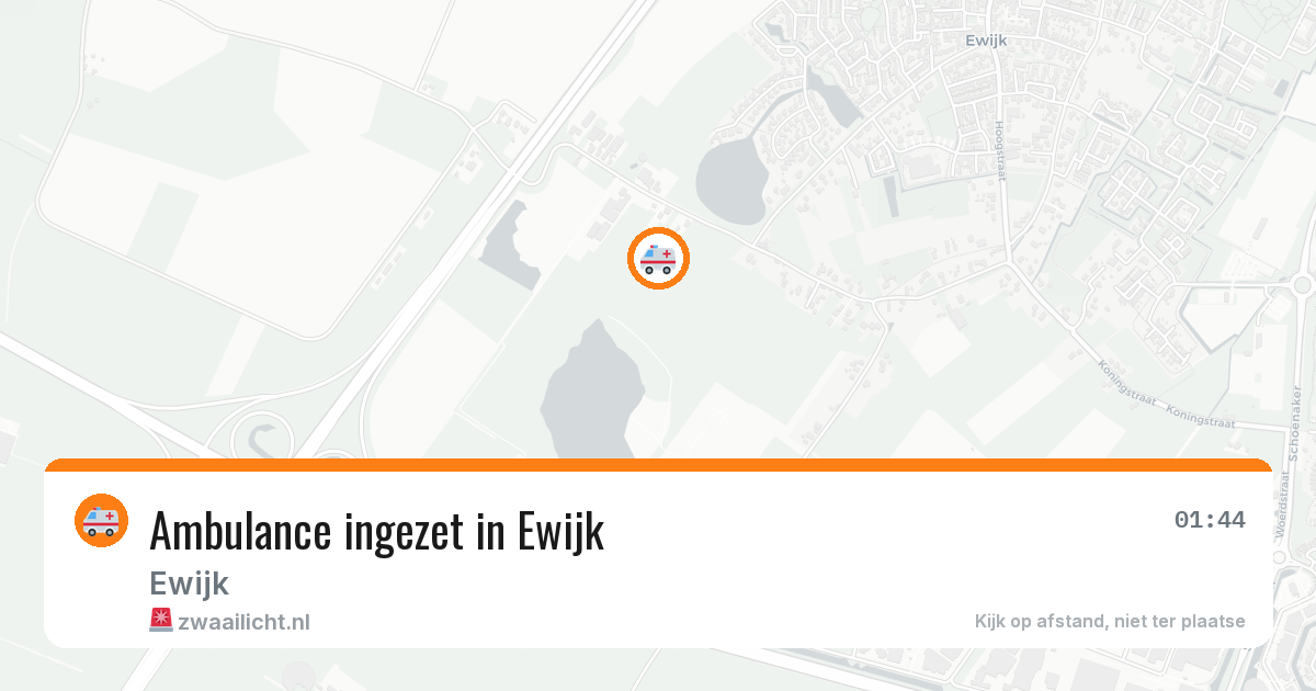 Ambulance ingezet in Ewijk — 10 aug 2026