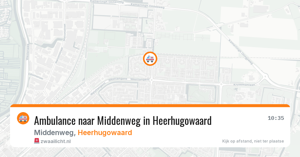 Ambulance naar Middenweg in Heerhugowaard — 12 aug 2026