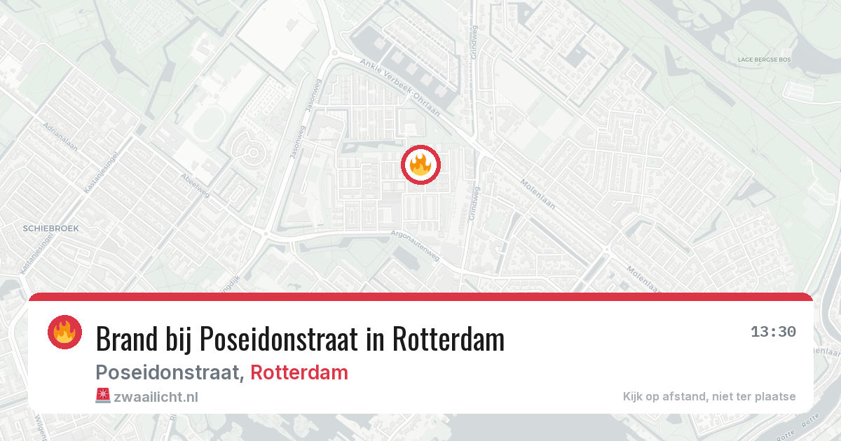 Brand bij Poseidonstraat in Rotterdam — 8 jul 2026
