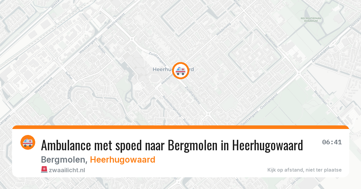Ambulance met spoed naar Bergmolen in Heerhugowaard — 23 mrt 2026