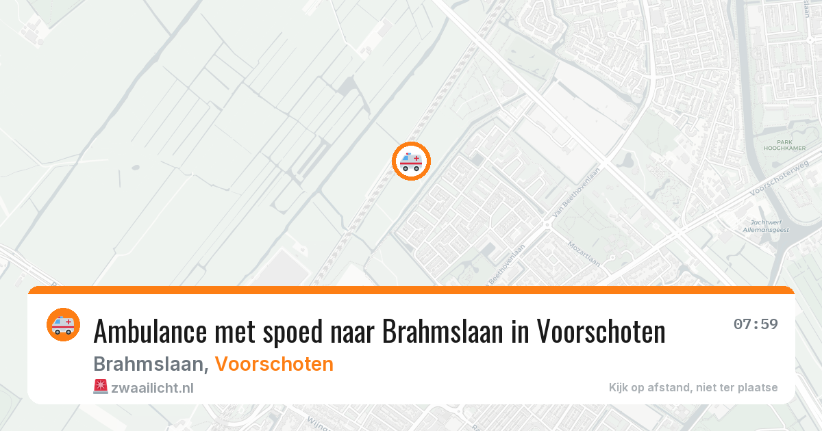 Ambulance met spoed naar Brahmslaan in Voorschoten — 28 jul 2026