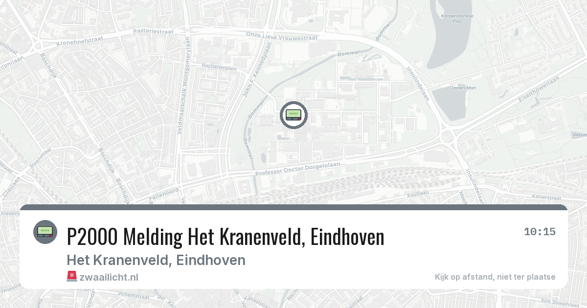 P2000 Melding Het Kranenveld, Eindhoven — 3 mrt 2026