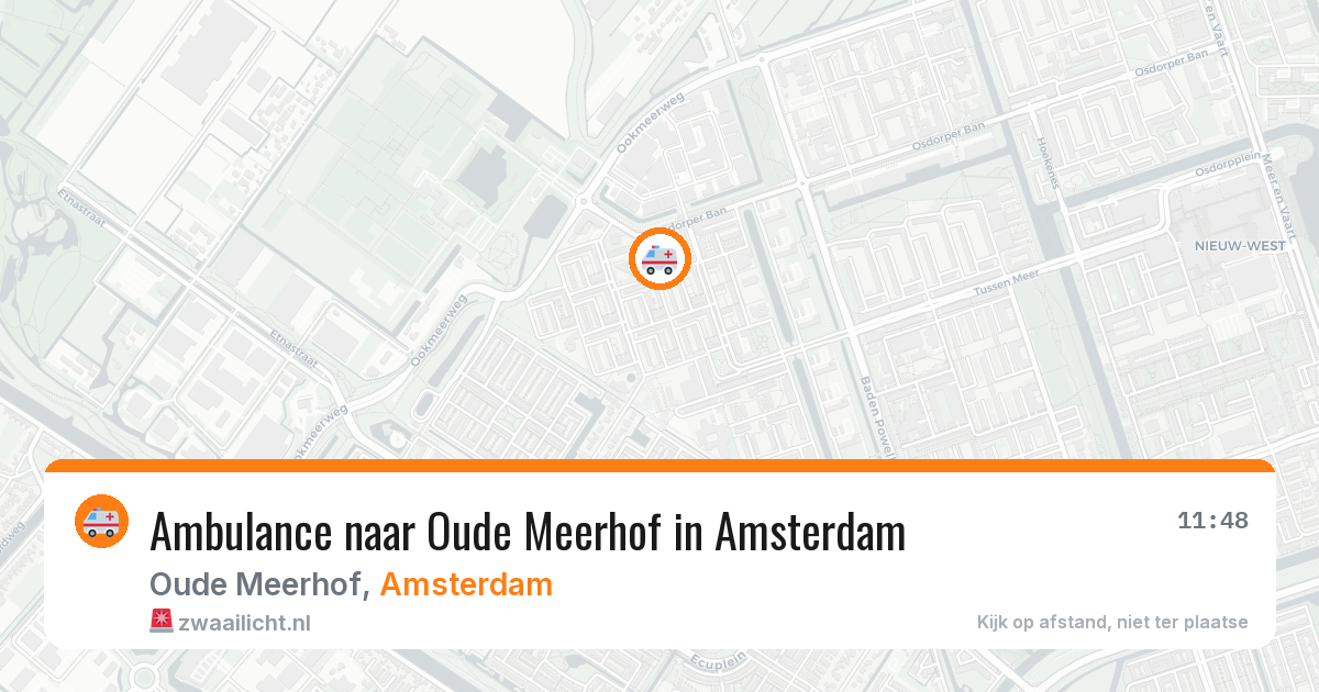 Ambulance naar Oude Meerhof in Amsterdam — 16 mrt 2026