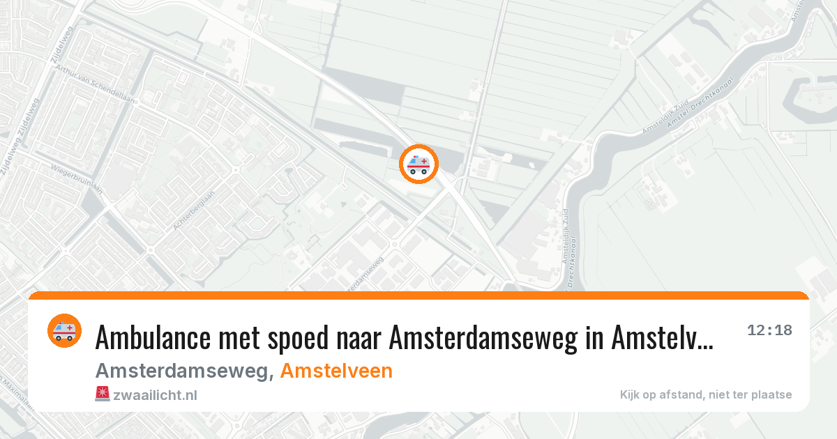Ambulance met spoed naar Amsterdamseweg in Amstelveen — 11 mei 2026