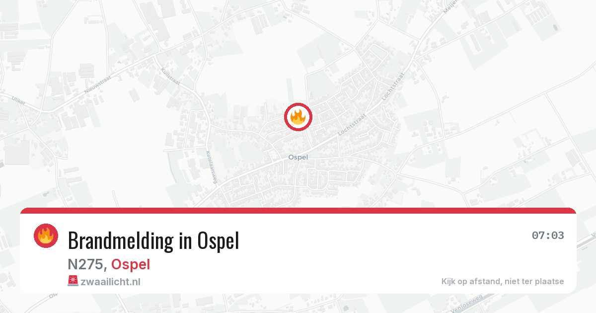 Brandmelding in Ospel — 16 mei 2026