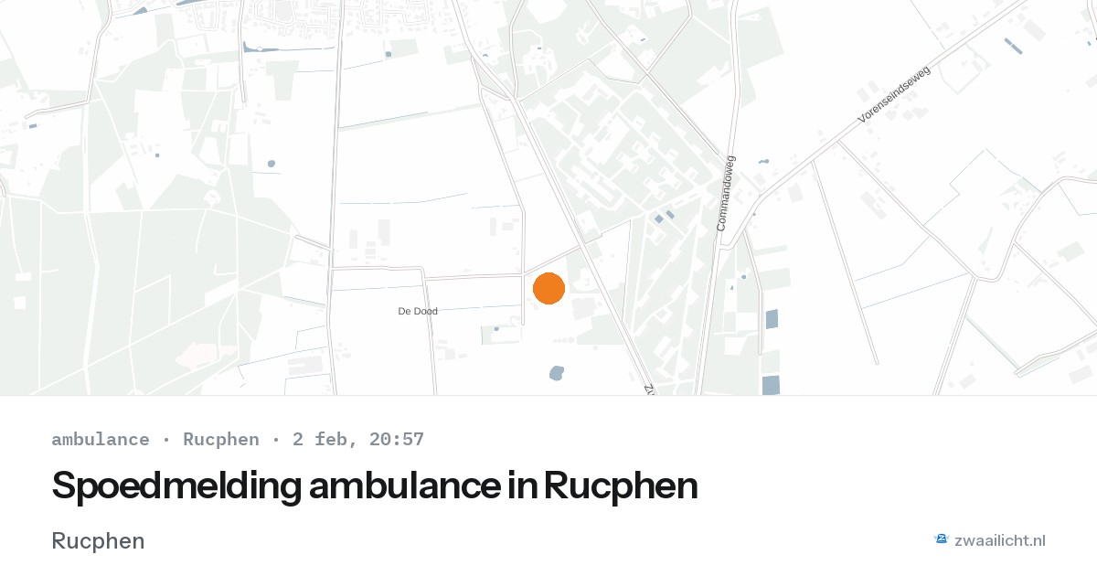 Spoedmelding ambulance in Rucphen — 2 feb 2026