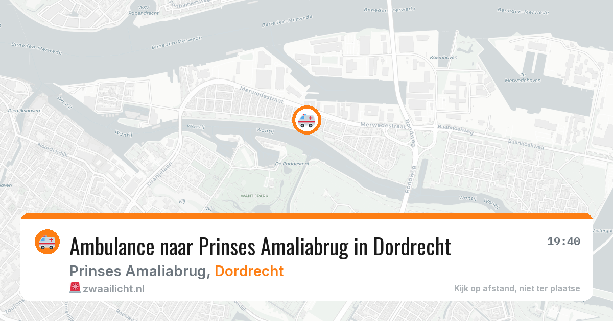 Ambulance naar Prinses Amaliabrug in Dordrecht — 8 apr 2026
