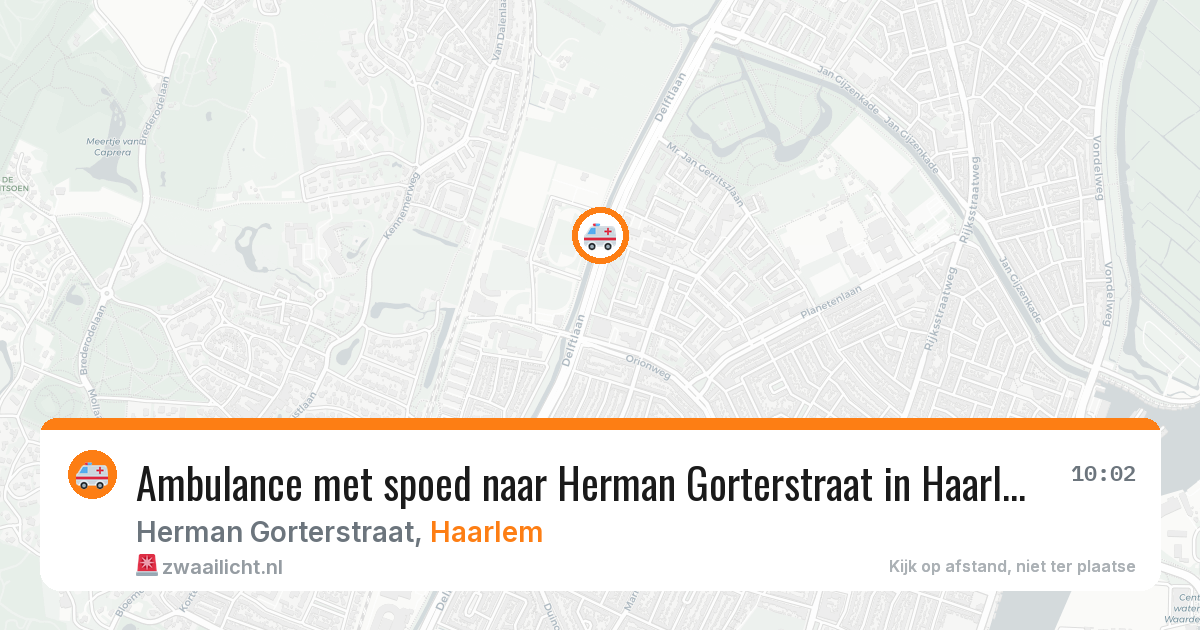 Ambulance met spoed naar Herman Gorterstraat in Haarlem — 4 jun 2026