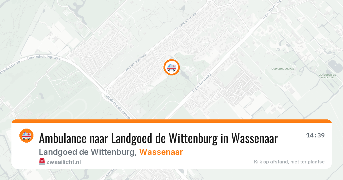 Ambulance naar Landgoed de Wittenburg in Wassenaar — 14 mei 2026