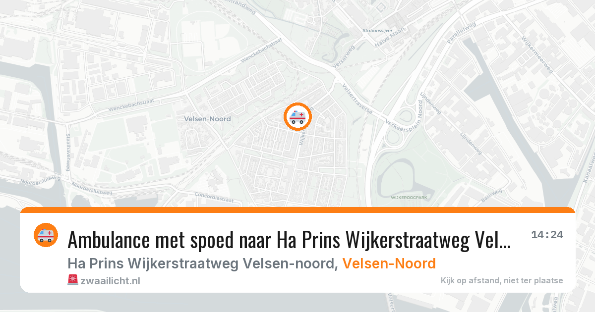 Ambulance met spoed naar Ha Prins Wijkerstraatweg Velsen-noord in Velsen-Noord — 4 aug 2026