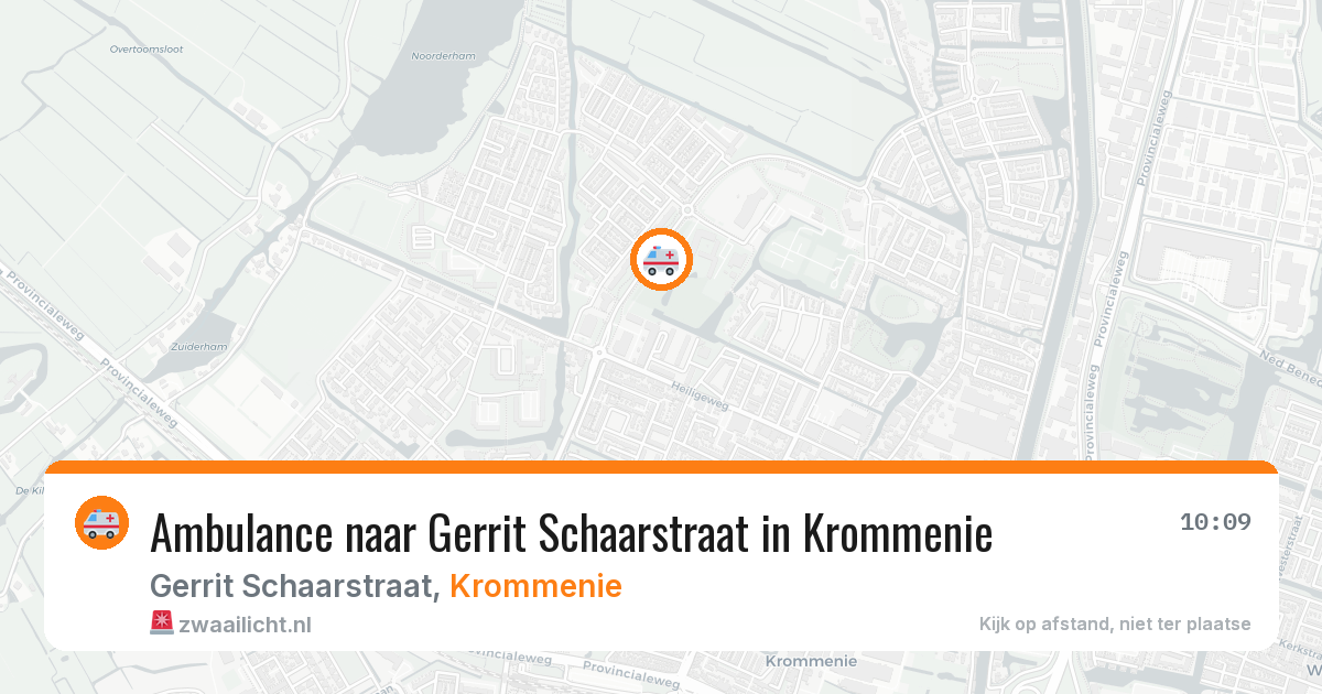 Ambulance naar Gerrit Schaarstraat in Krommenie — 10 aug 2026