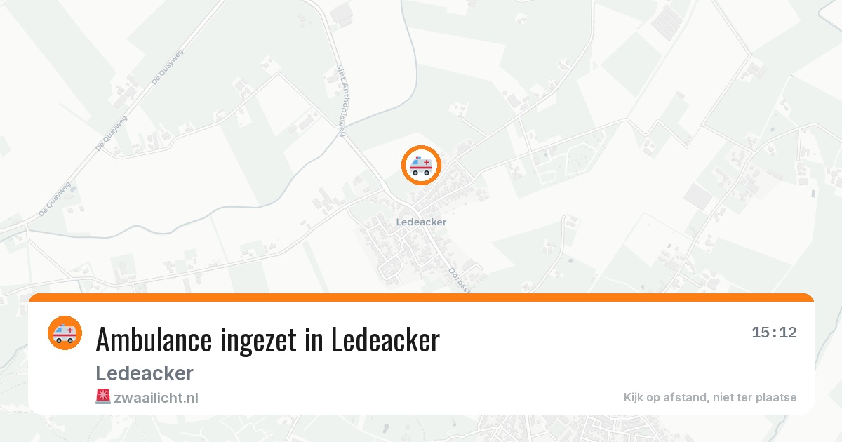Ambulance ingezet in Ledeacker — 29 jun 2026