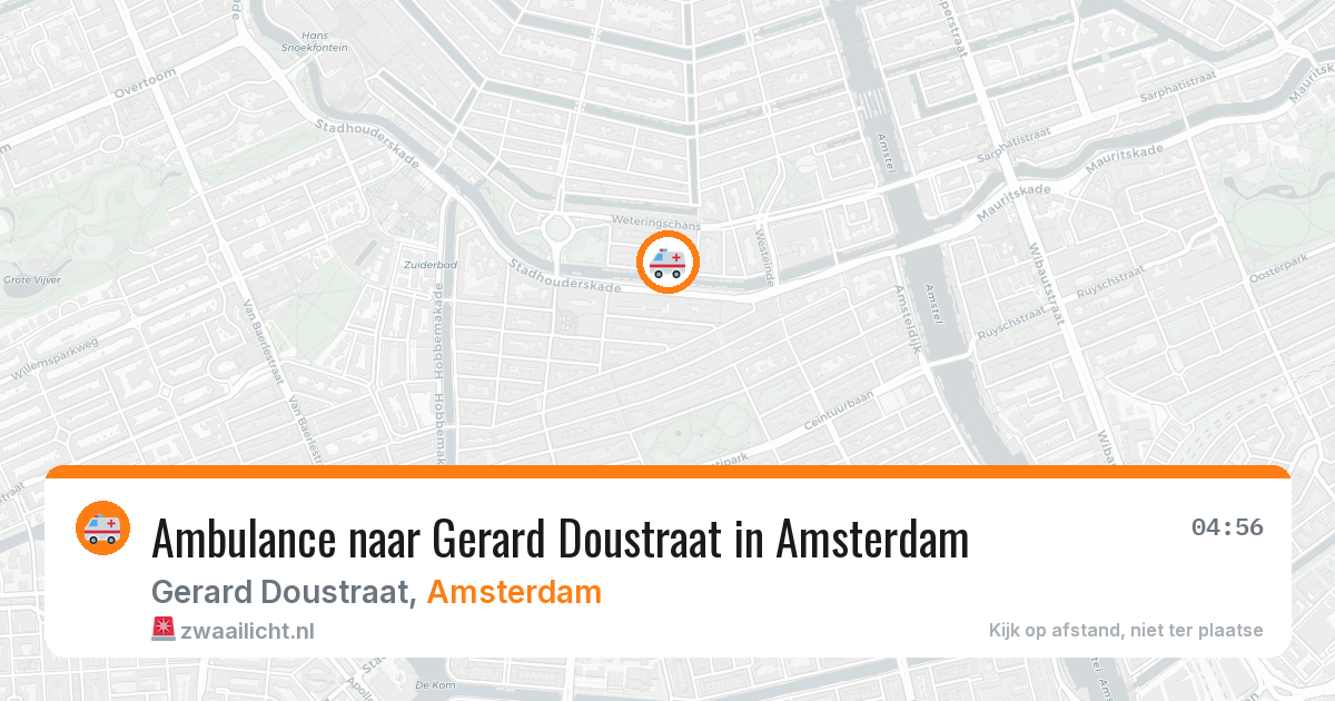 Ambulance naar Gerard Doustraat in Amsterdam — 17 mei 2026