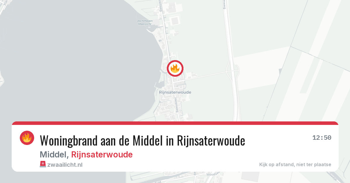 Woningbrand aan de Middel in Rijnsaterwoude — 17 feb 2026