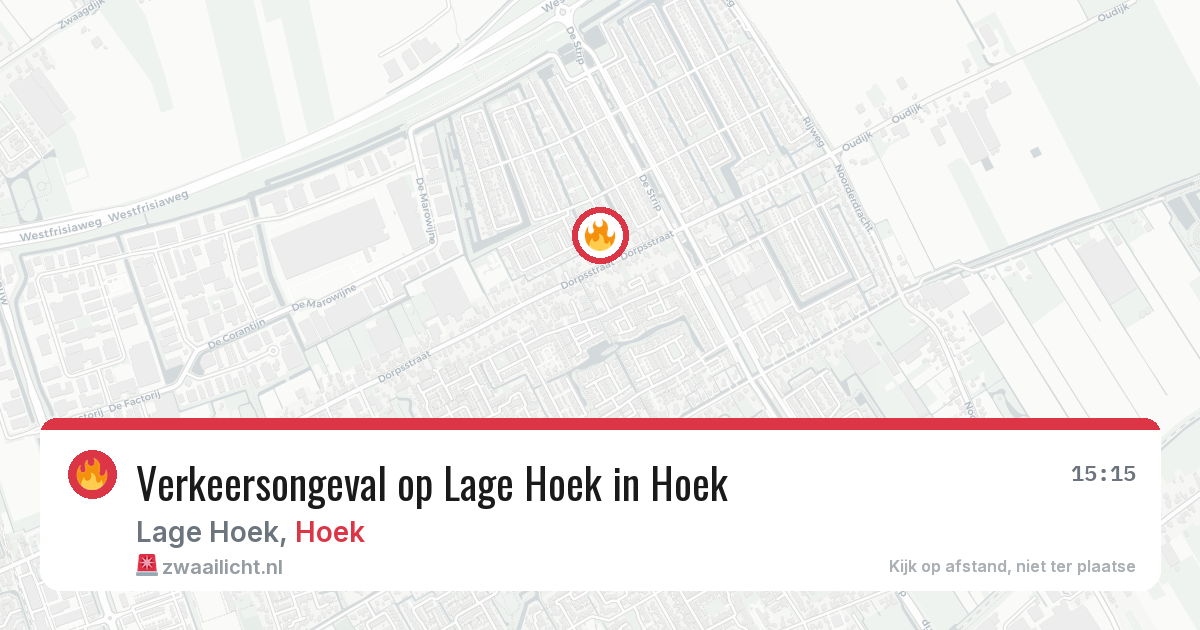 Verkeersongeval op Lage Hoek in Hoek — 23 mei 2026