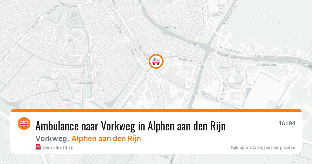 Ambulance naar Vorkweg in Alphen aan den Rijn — 13 apr 2026