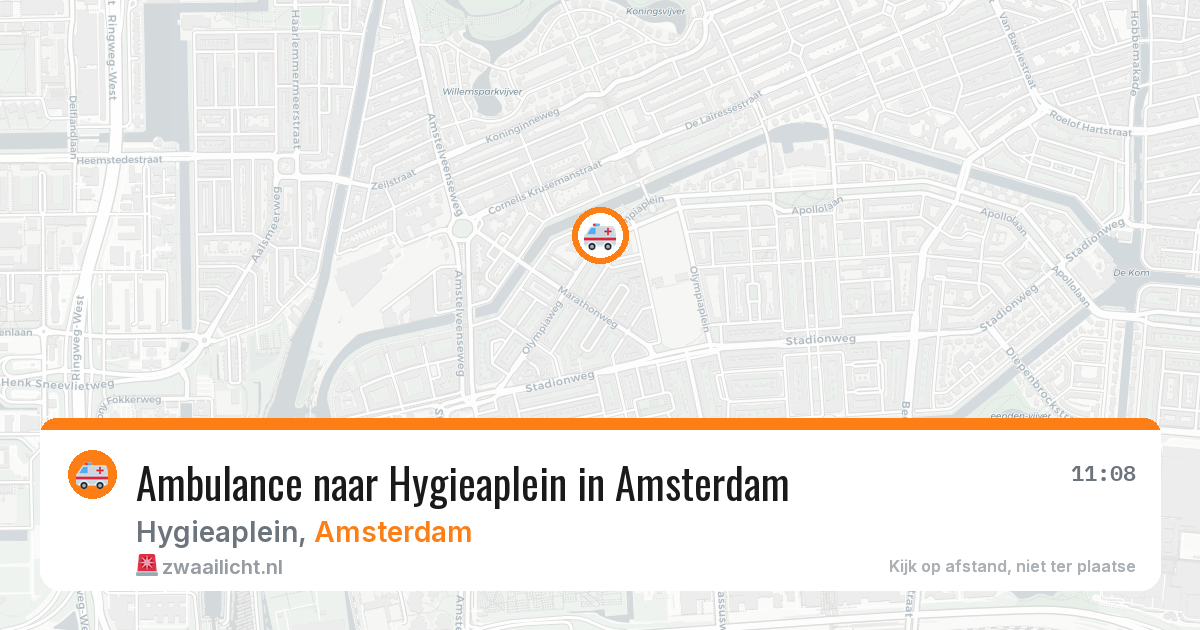 Ambulance naar Hygieaplein in Amsterdam — 14 aug 2026